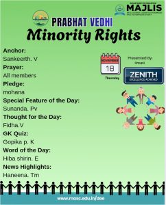 Minority Rights: Prabhat Vedhi