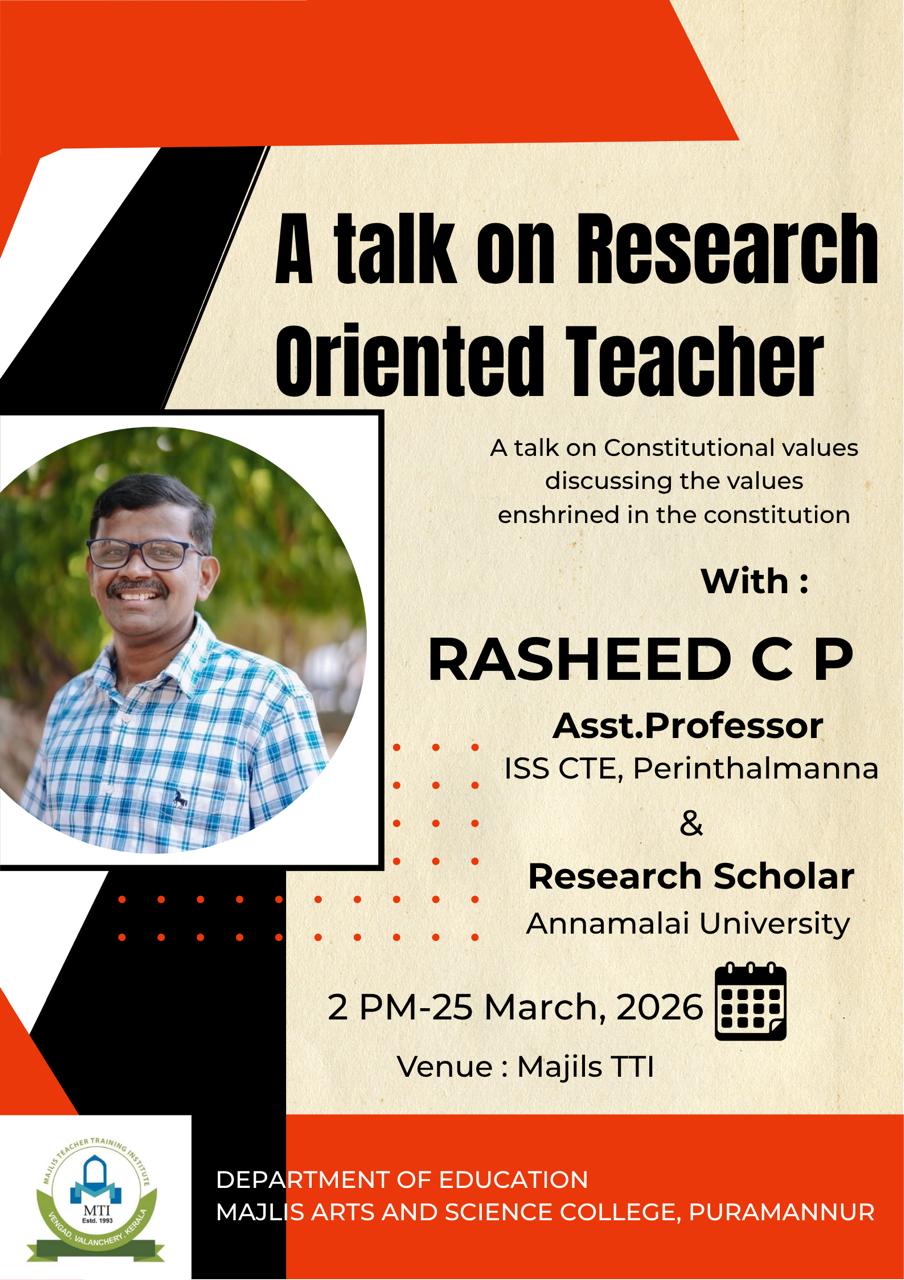 Invited Lecture on “Research-Oriented Teacher”