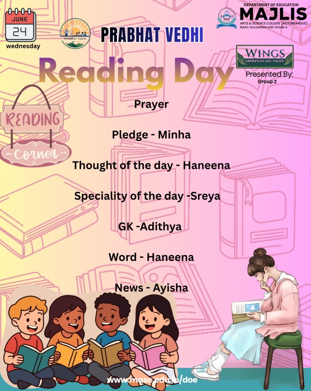 READING DAY:prabath vedi
