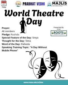 WORLD THEATRE DAY:prabath vedi
