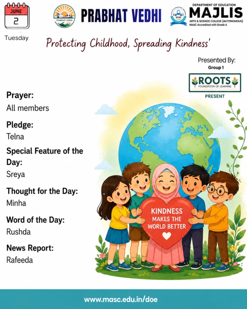 PROTECTING CHILHOOD SPREADING KINDNESS:Prabath vedi