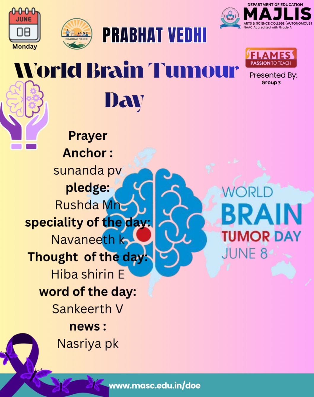 WORLD BRAIN TUMOR DAY:prabath vedi