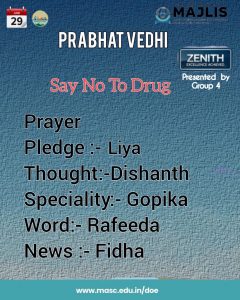 Say no to drugs-prabath vedi
