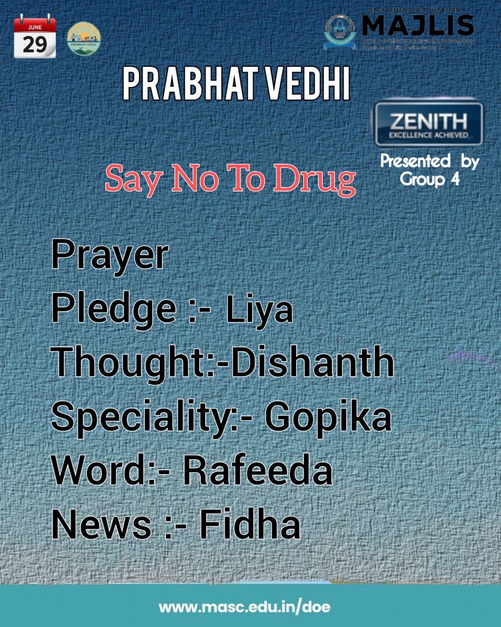 Say no to drugs-prabath vedi