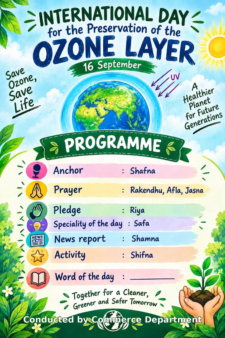 International day for the Preservation of the Ozone Layer