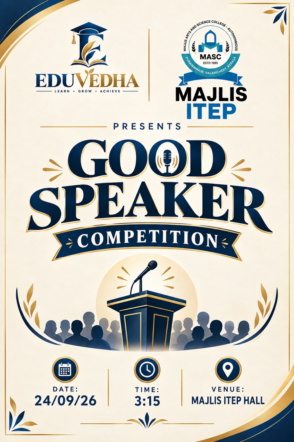 GOOD SPEAKER COMPETITION by EduVeda-Education Club